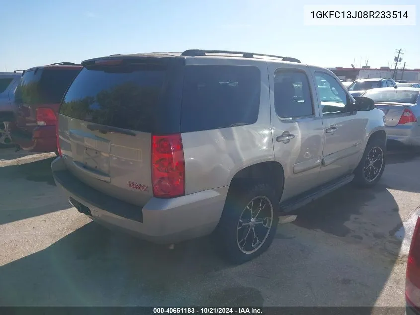 2008 GMC Yukon Sle VIN: 1GKFC13J08R233514 Lot: 40651183