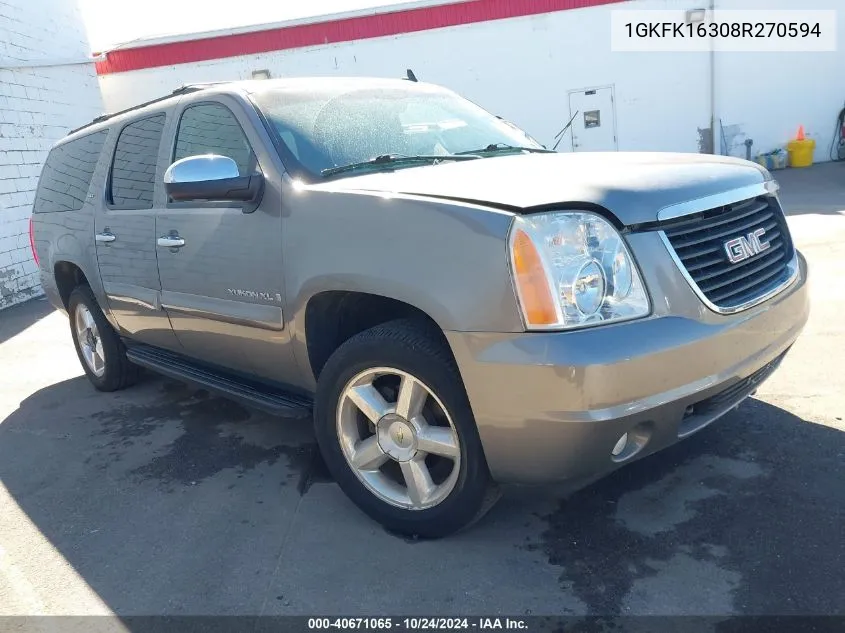 2008 GMC Yukon Xl 1500 Slt VIN: 1GKFK16308R270594 Lot: 40671065