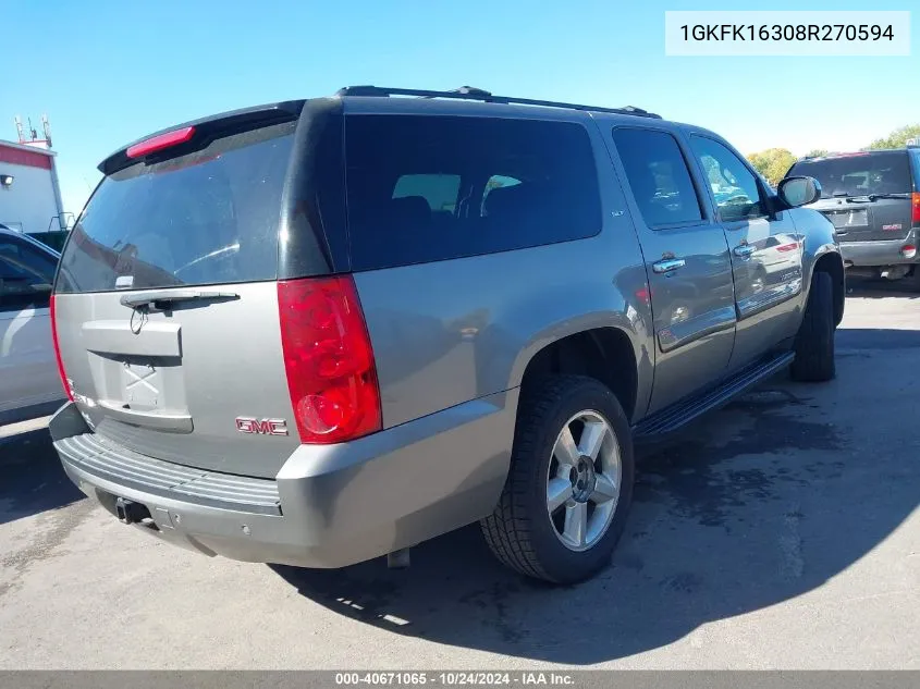 2008 GMC Yukon Xl 1500 Slt VIN: 1GKFK16308R270594 Lot: 40671065