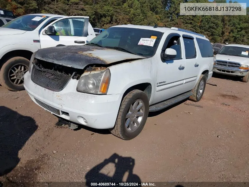 2008 GMC Yukon Xl 1500 Denali VIN: 1GKFK66818J137298 Lot: 40689744