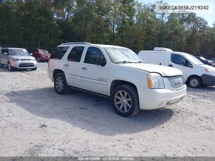 2008 GMC Yukon Denali VIN: 1GKEC63858J219242 Lot: 40709250