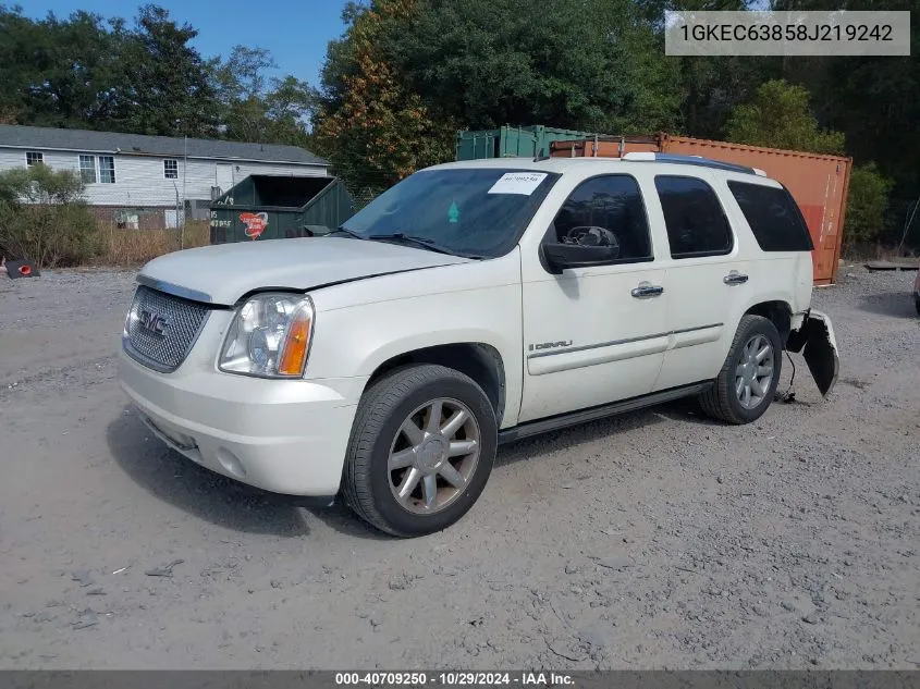 2008 GMC Yukon Denali VIN: 1GKEC63858J219242 Lot: 40709250