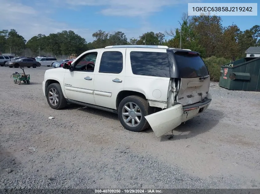 2008 GMC Yukon Denali VIN: 1GKEC63858J219242 Lot: 40709250