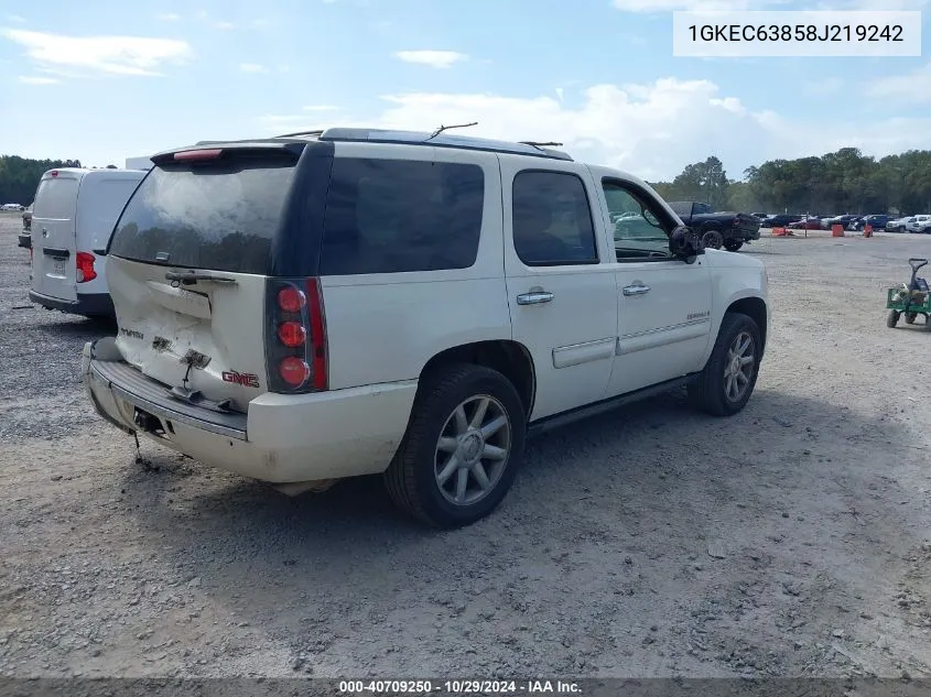 2008 GMC Yukon Denali VIN: 1GKEC63858J219242 Lot: 40709250