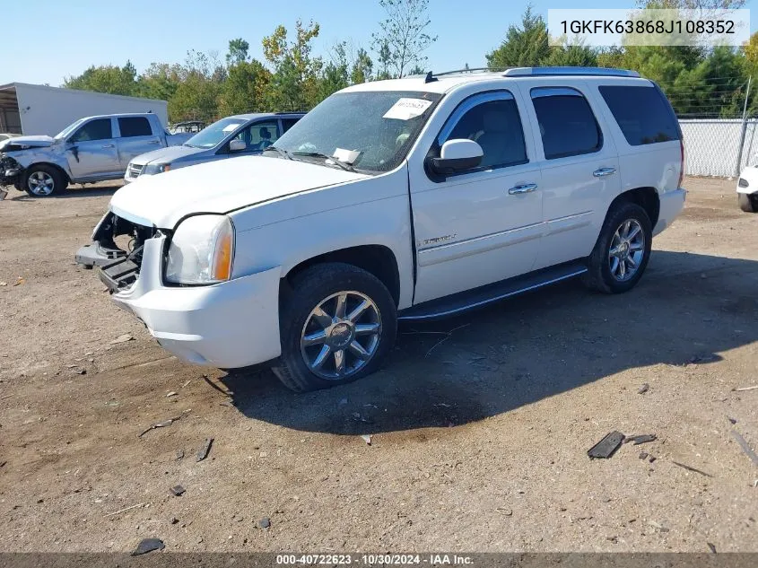 1GKFK63868J108352 2008 GMC Yukon Denali