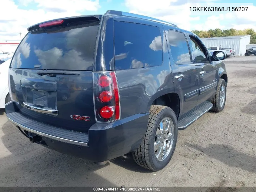 2008 GMC Yukon Denali VIN: 1GKFK63868J156207 Lot: 40740411