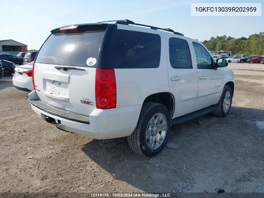 2009 GMC Yukon VIN: 1GKFC13039R202959 Lot: 12114178