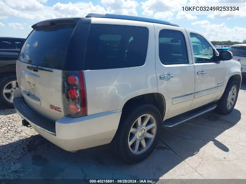 2009 GMC Yukon Denali VIN: 1GKFC03249R253334 Lot: 40215691