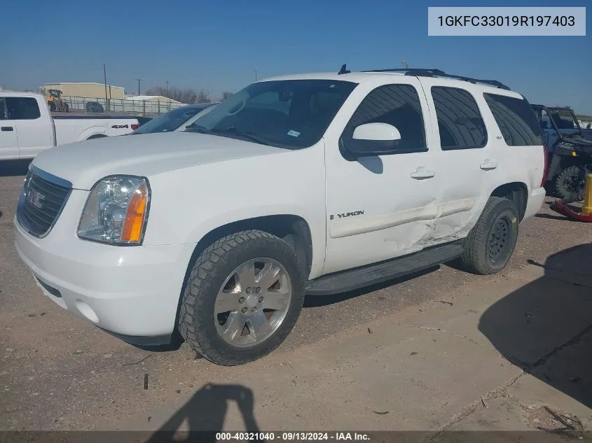 2009 GMC Yukon Slt VIN: 1GKFC33019R197403 Lot: 40321040