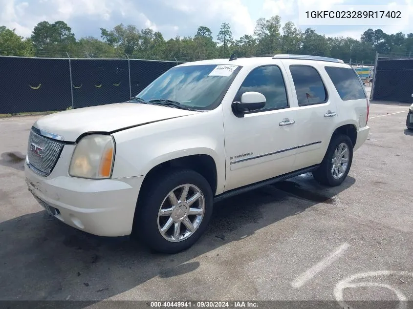 2009 GMC Yukon VIN: 1GKFC023289R17402 Lot: 40449941