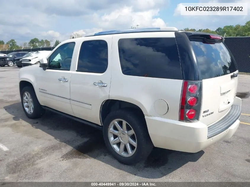 2009 GMC Yukon VIN: 1GKFC023289R17402 Lot: 40449941