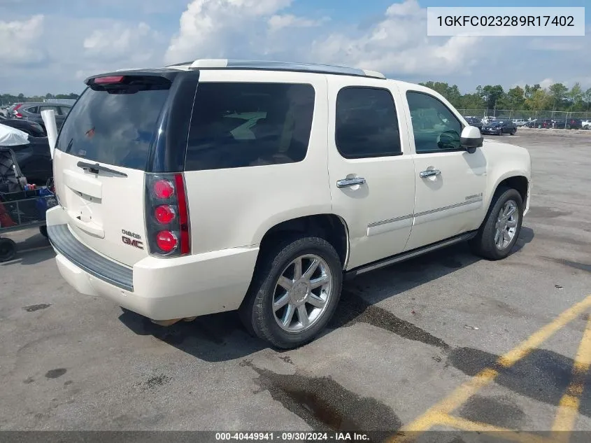 2009 GMC Yukon VIN: 1GKFC023289R17402 Lot: 40449941