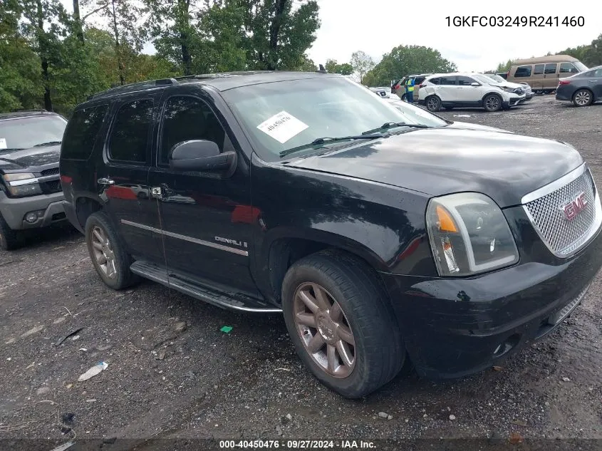 2009 GMC Yukon Denali VIN: 1GKFC03249R241460 Lot: 40450476