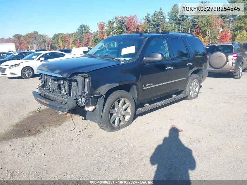 2009 GMC Yukon Denali VIN: 1GKFK03279R254545 Lot: 40486231