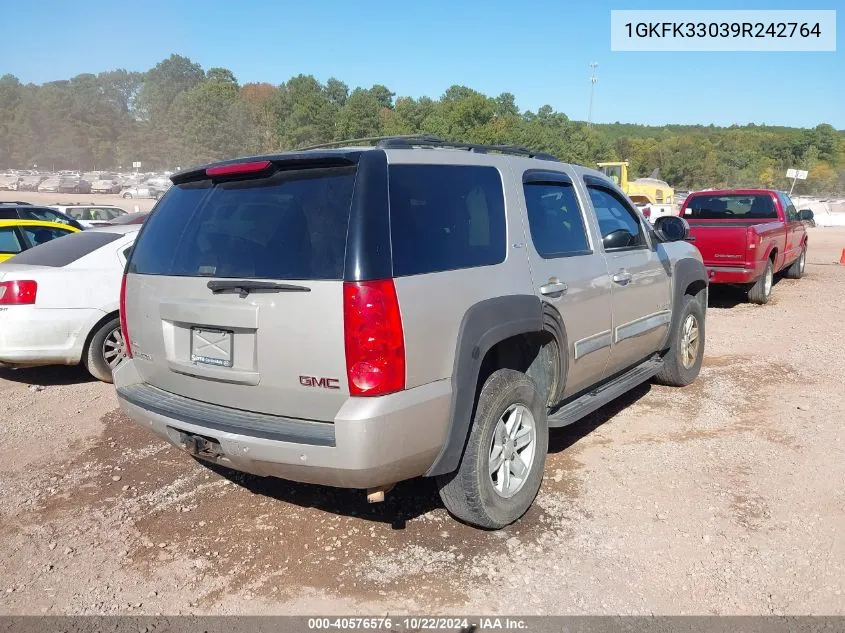 2009 GMC Yukon Slt2 VIN: 1GKFK33039R242764 Lot: 40576576