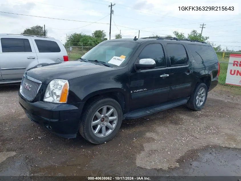 2009 GMC Yukon Xl 1500 Slt2 VIN: 1GKFK36329R215643 Lot: 40638062