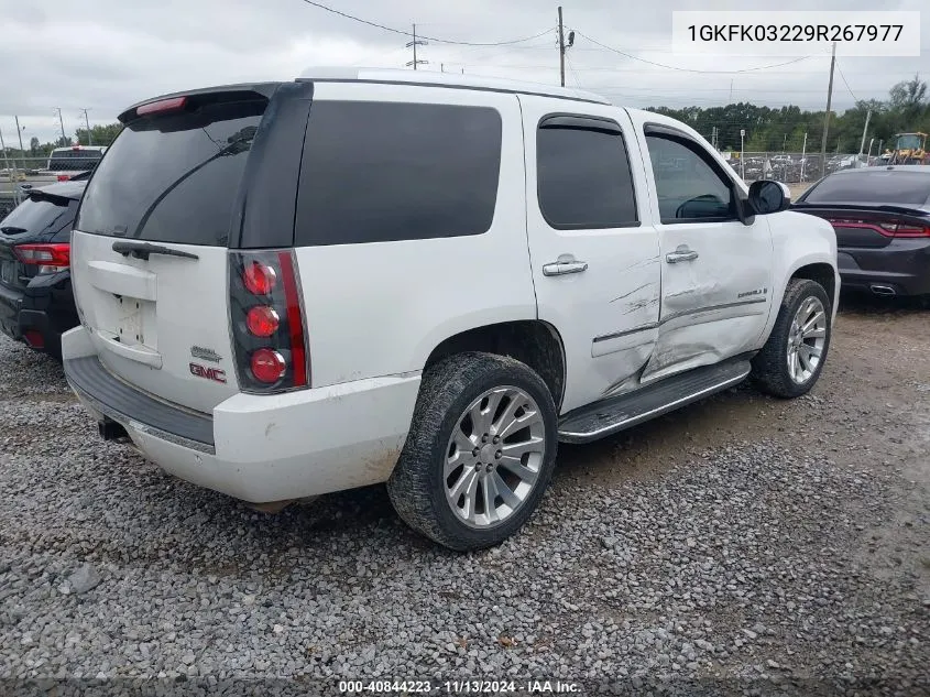 2009 GMC Yukon Denali VIN: 1GKFK03229R267977 Lot: 40844223