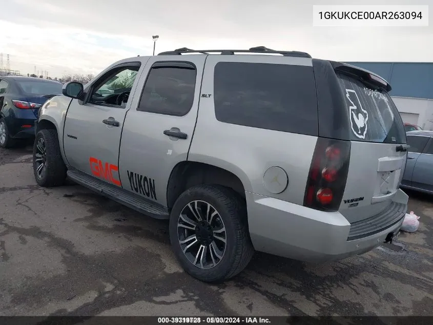 1GKUKCE00AR263094 2010 GMC Yukon Slt