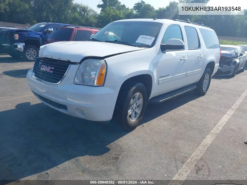 2010 GMC Yukon Xl 1500 Sle VIN: 1GKUKHE33AR193548 Lot: 39949352