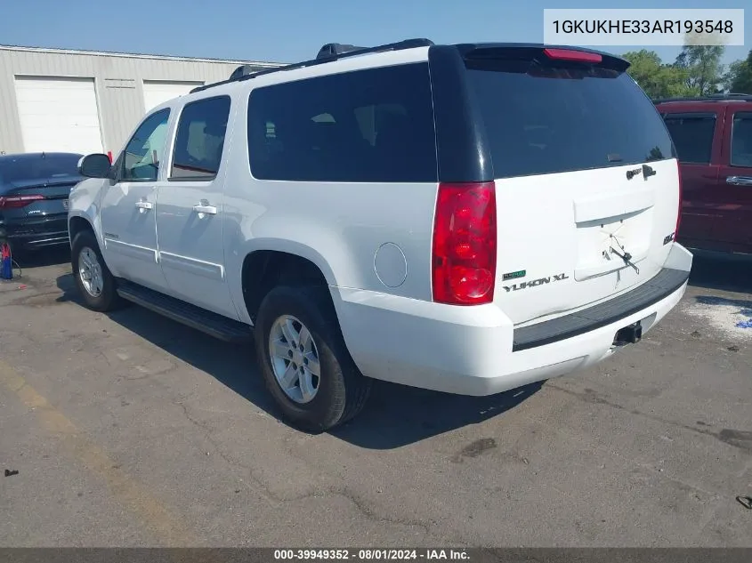 2010 GMC Yukon Xl 1500 Sle VIN: 1GKUKHE33AR193548 Lot: 39949352