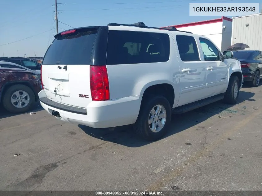 2010 GMC Yukon Xl 1500 Sle VIN: 1GKUKHE33AR193548 Lot: 39949352