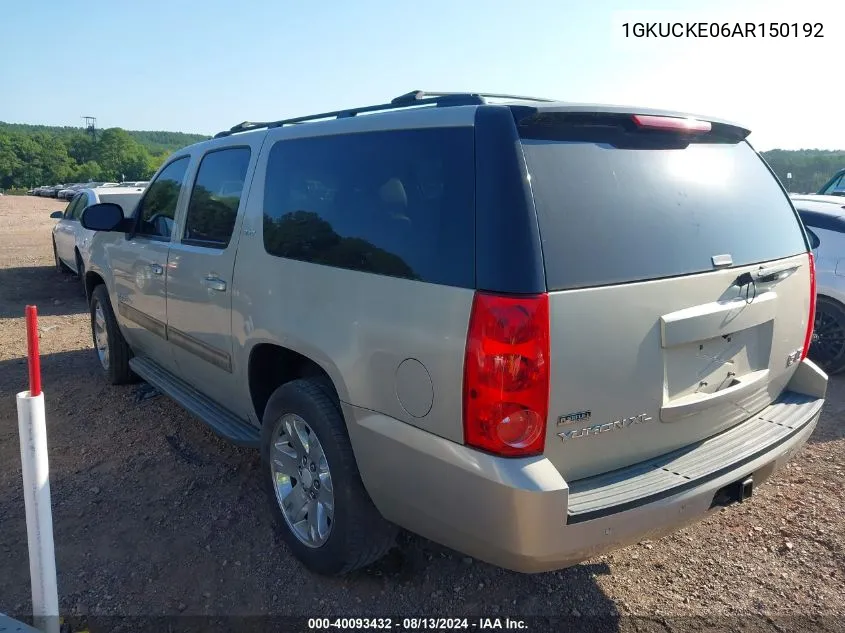 2010 GMC Yukon Xl 1500 Slt VIN: 1GKUCKE06AR150192 Lot: 40093432