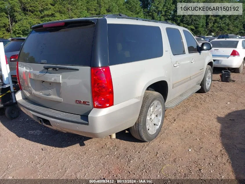 2010 GMC Yukon Xl 1500 Slt VIN: 1GKUCKE06AR150192 Lot: 40093432