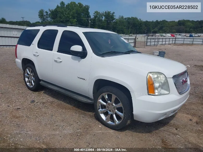 2010 GMC Yukon Slt VIN: 1GKUCCE05AR228502 Lot: 40123984