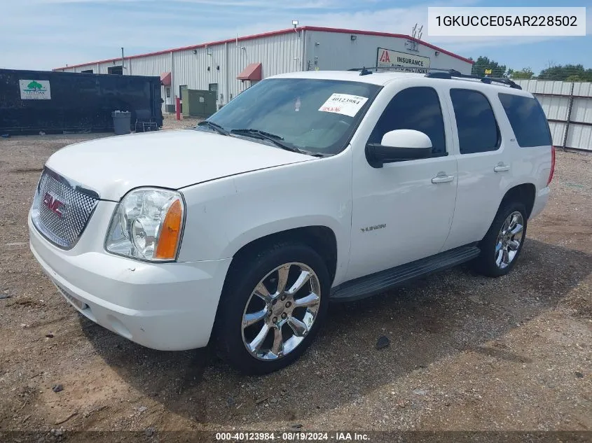 2010 GMC Yukon Slt VIN: 1GKUCCE05AR228502 Lot: 40123984