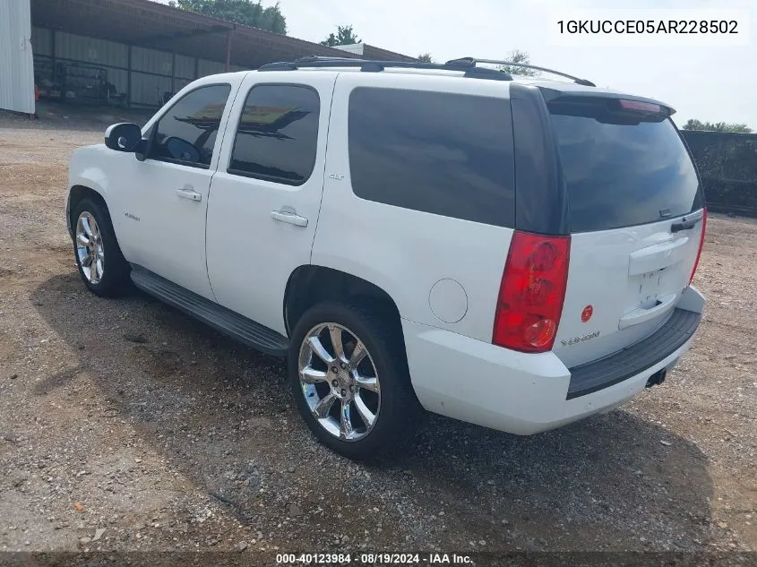 2010 GMC Yukon Slt VIN: 1GKUCCE05AR228502 Lot: 40123984