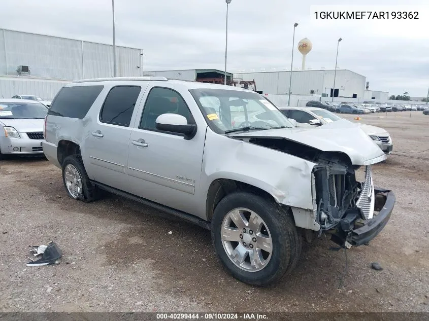 2010 GMC Yukon Xl Denali VIN: 1GKUKMEF7AR193362 Lot: 40299444