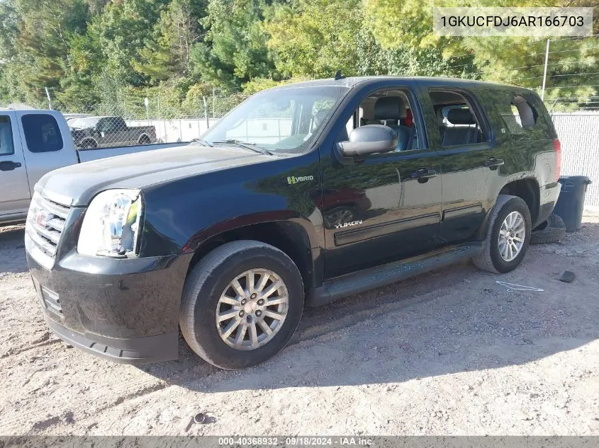 2010 GMC Yukon Hybrid VIN: 1GKUCFDJ6AR166703 Lot: 40368932