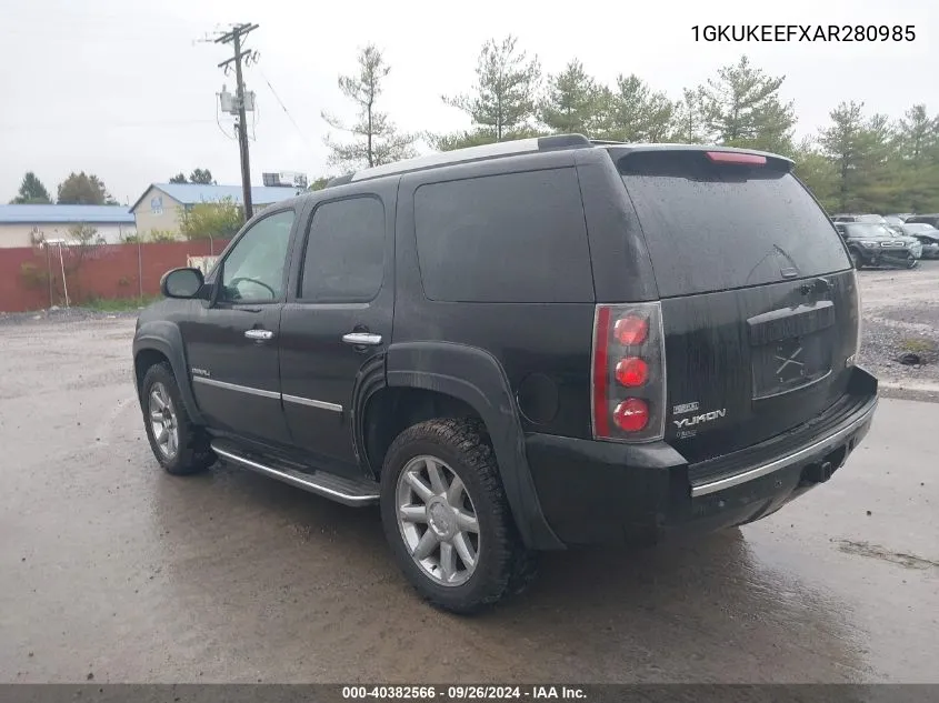 2010 GMC Yukon Denali VIN: 1GKUKEEFXAR280985 Lot: 40382566