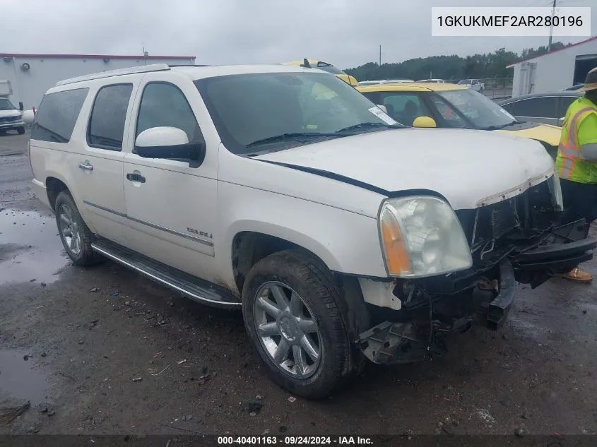 2010 GMC Yukon Xl 1500 Denali VIN: 1GKUKMEF2AR280196 Lot: 40401163