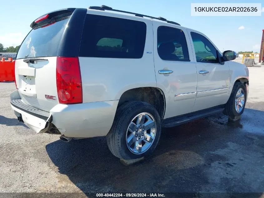 2010 GMC Yukon Slt VIN: 1GKUKCE02AR202636 Lot: 40442204