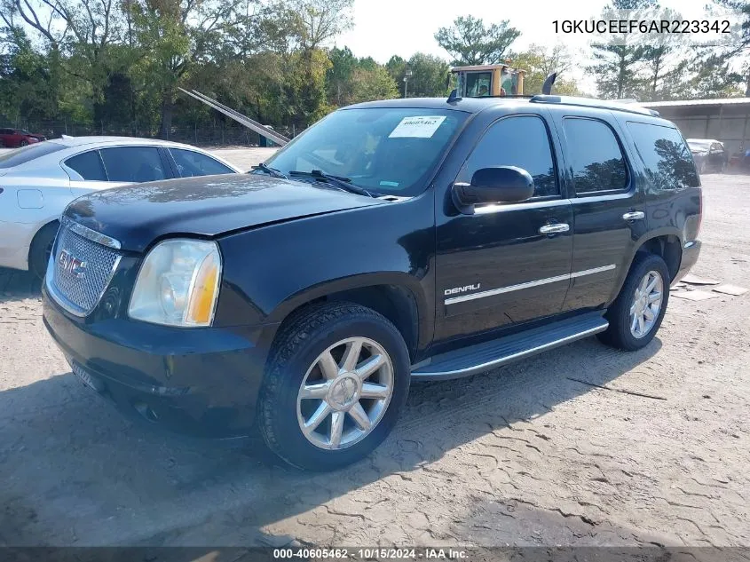 2010 GMC Yukon Denali VIN: 1GKUCEEF6AR223342 Lot: 40605462