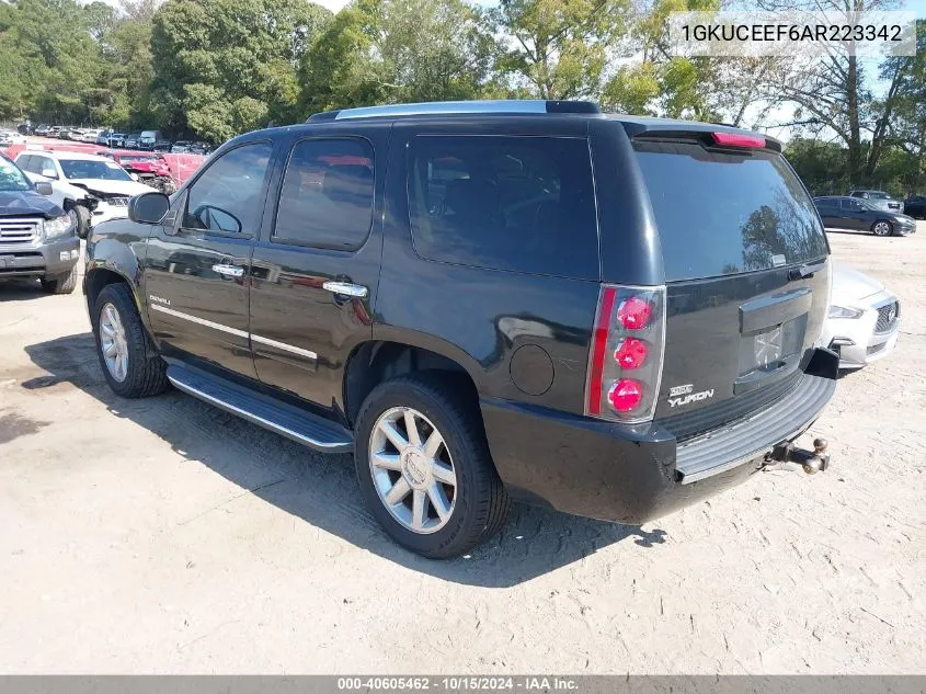 2010 GMC Yukon Denali VIN: 1GKUCEEF6AR223342 Lot: 40605462