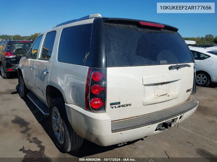 2010 GMC Yukon Denali VIN: 1GKUKEEF2AR177656 Lot: 40609296