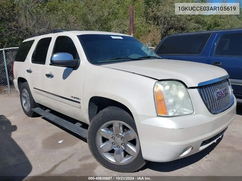 2010 GMC Yukon Slt VIN: 1GKUCCE03AR105619 Lot: 40630657