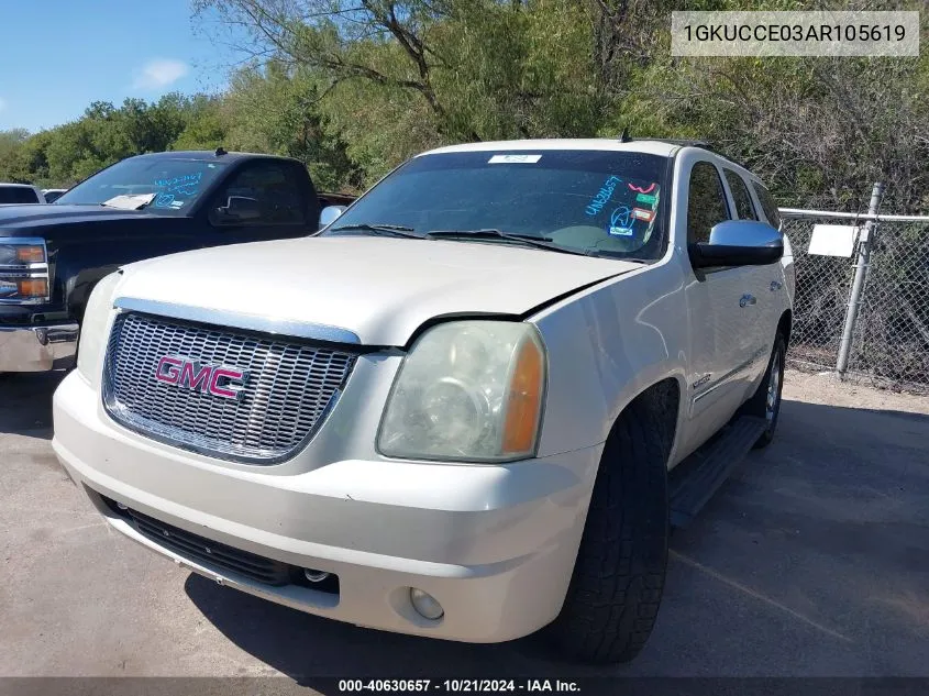 2010 GMC Yukon Slt VIN: 1GKUCCE03AR105619 Lot: 40630657