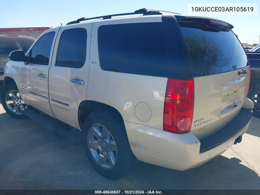 1GKUCCE03AR105619 2010 GMC Yukon Slt