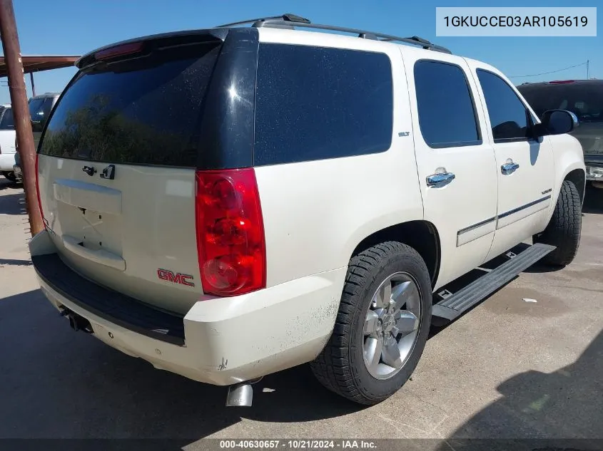 2010 GMC Yukon Slt VIN: 1GKUCCE03AR105619 Lot: 40630657