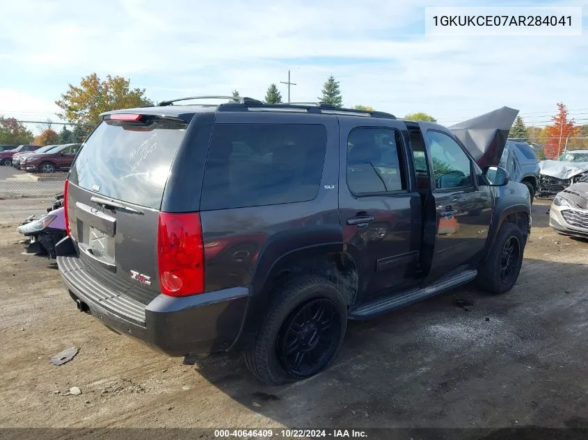 2010 GMC Yukon Slt VIN: 1GKUKCE07AR284041 Lot: 40646409