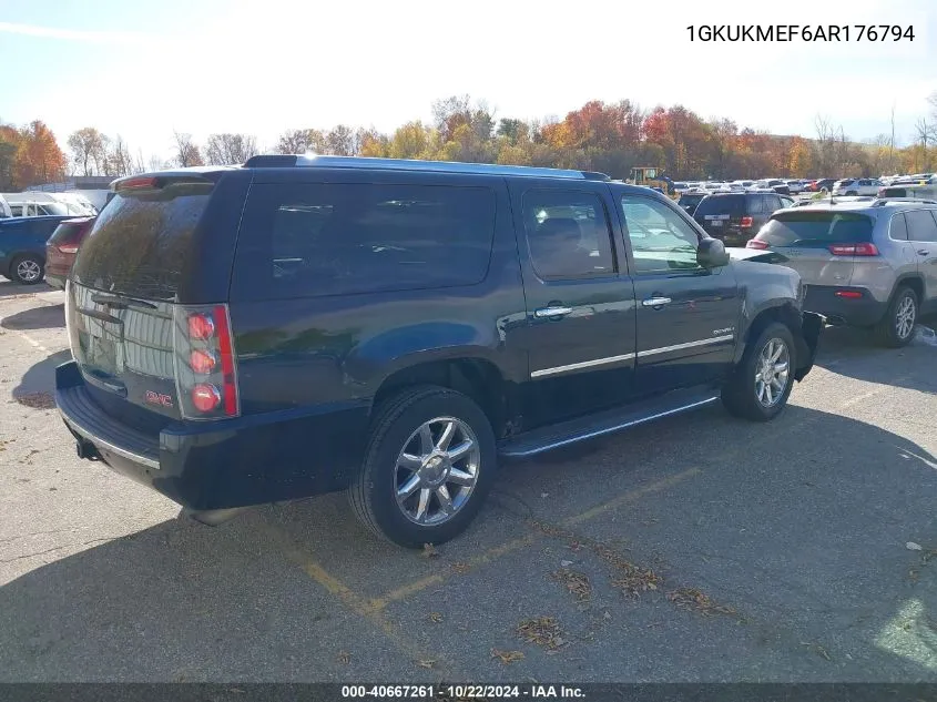 1GKUKMEF6AR176794 2010 GMC Yukon Xl 1500 Denali