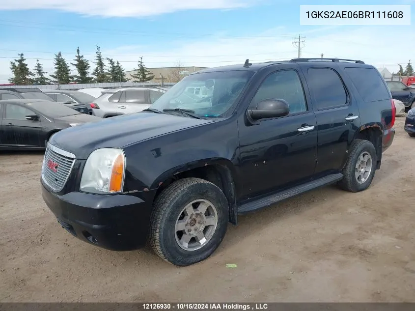 2011 GMC Yukon VIN: 1GKS2AE06BR111608 Lot: 12126930