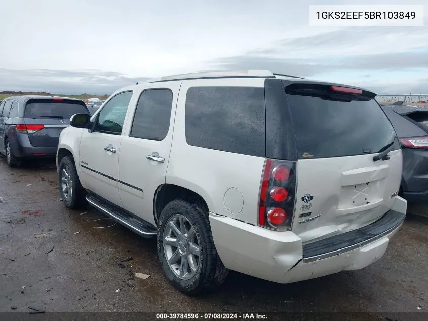 1GKS2EEF5BR103849 2011 GMC Yukon Denali