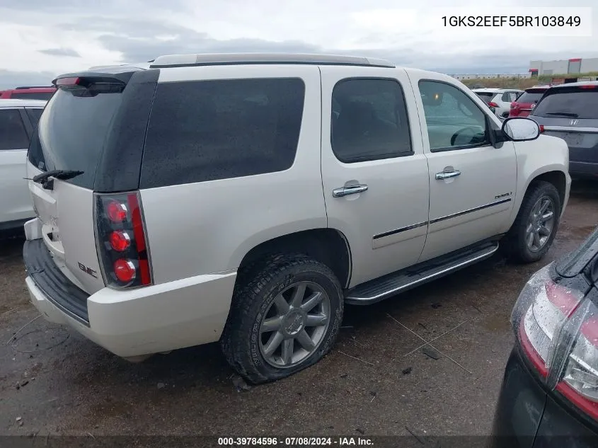 1GKS2EEF5BR103849 2011 GMC Yukon Denali