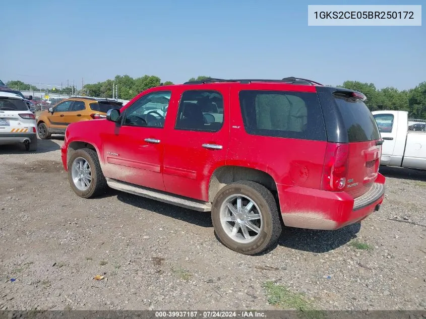 2011 GMC Yukon Slt VIN: 1GKS2CE05BR250172 Lot: 39937187