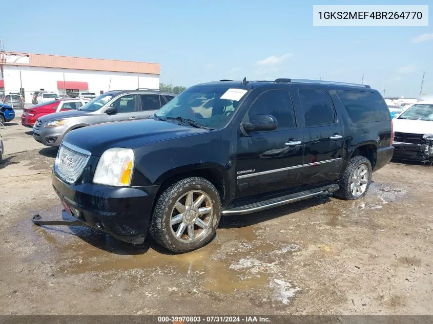 2011 GMC Yukon Xl 1500 Denali VIN: 1GKS2MEF4BR264770 Lot: 39970803