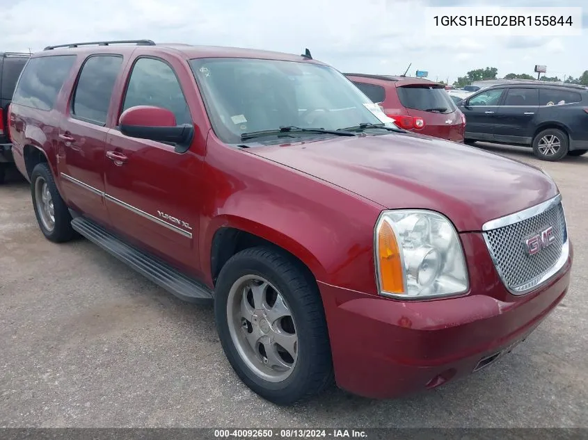 2011 GMC Yukon Xl 1500 Sle VIN: 1GKS1HE02BR155844 Lot: 40092650